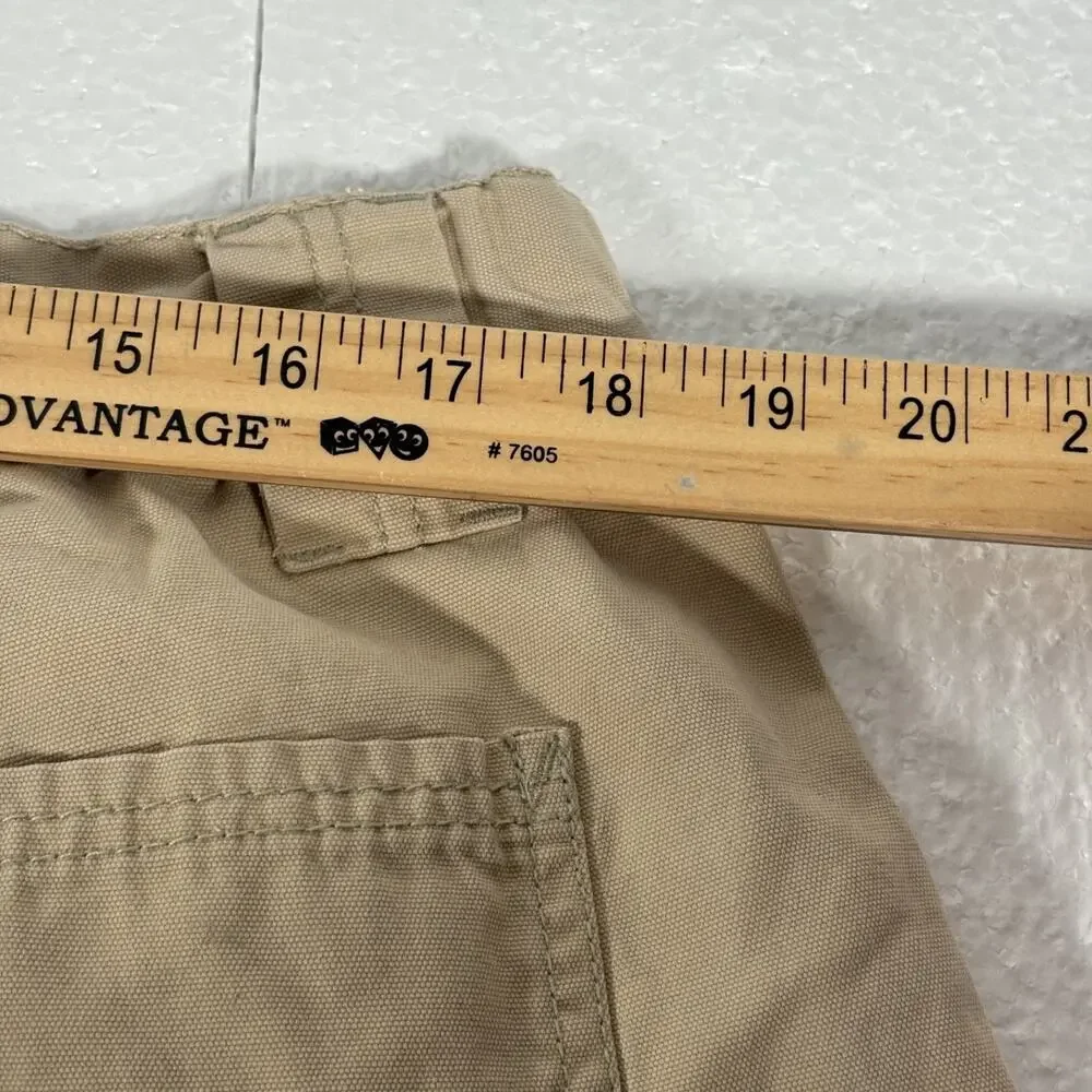 Men's C.E. SCHMIDT Workwear Solid Beige Cargo‎ Cotton Shorts Size 38